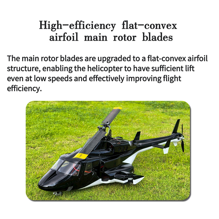 FLISHRC Airwolf Pro FL500 500-Class 6CH Scale RC Helicopter with L7 Flight Controller & 4-Mode GPS, 2.4GHz RTF