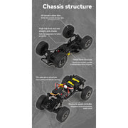 1/24 scale 2.4g full-time 4wd full-proportional rc off-road car rtr version miniature model gifts