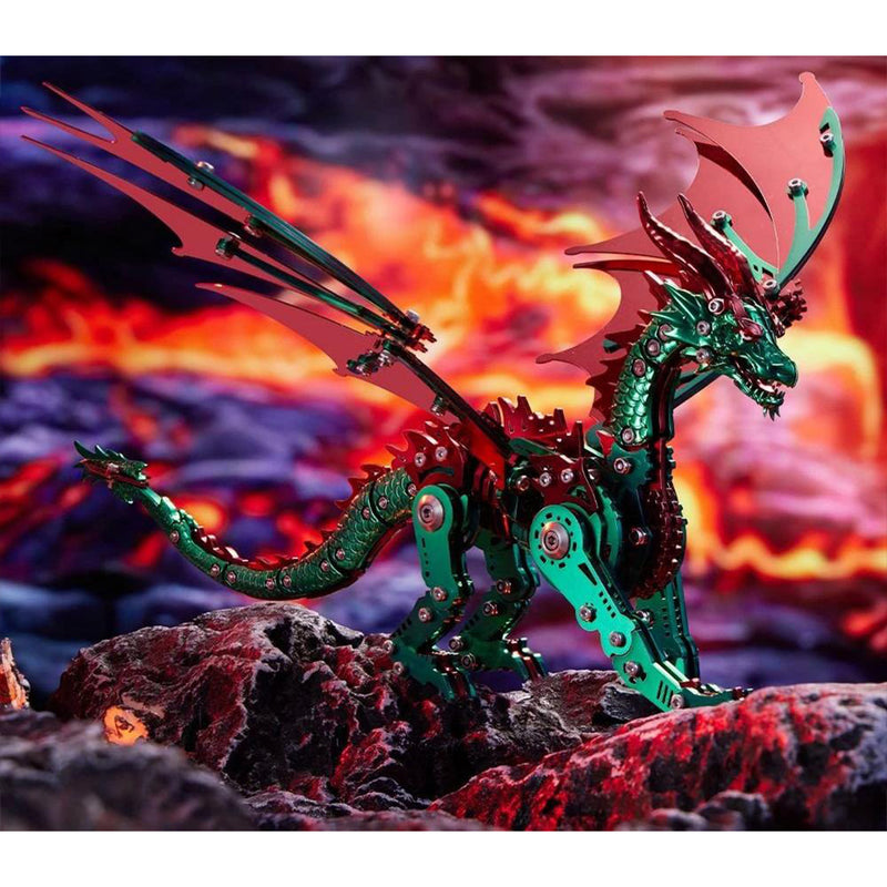 3D Mechanical Pterosaur Metal DIY Model Kit, Stainless Steel Assembly Sculpture for Display and Collection (313+PCS)