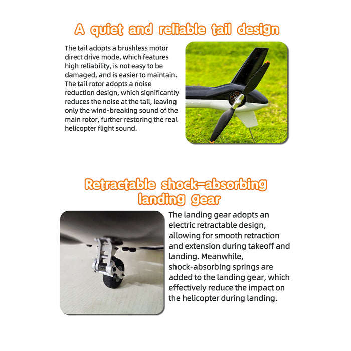 FLISHRC Airwolf Pro FL500 500-Class 6CH Scale RC Helicopter with L7 Flight Controller & 4-Mode GPS, 2.4GHz RTF