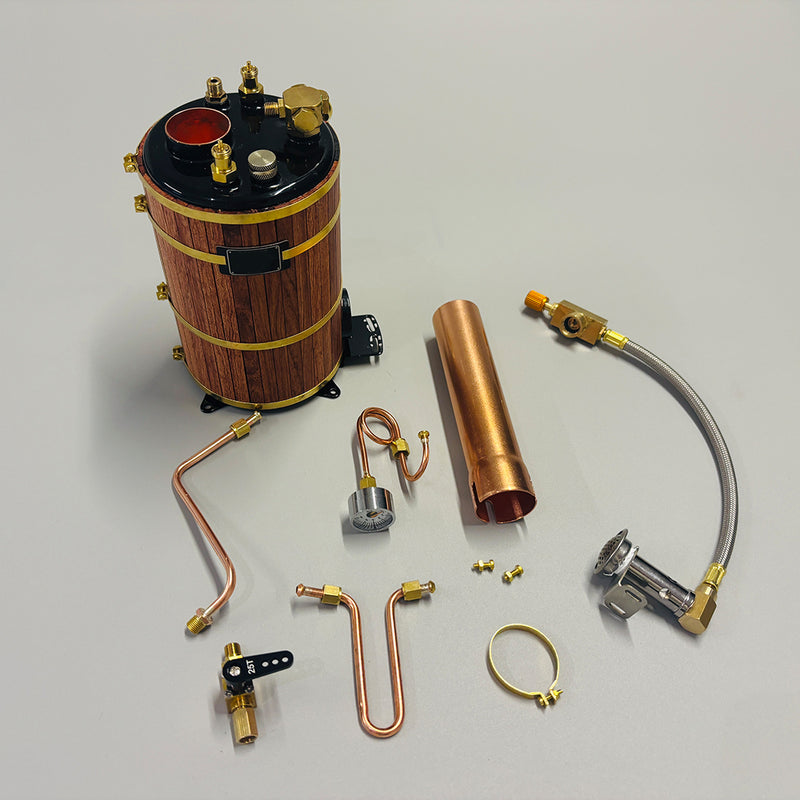 RW-B2 500mL Vertical Steam Boiler Model for Model Ship Steam Engine