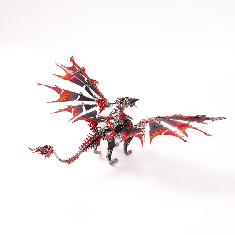 3D Metal DIY Mechanical Fire-Breathing Dragon Model Kit, Creative Trendy Display-200+PCS - EngineDIY