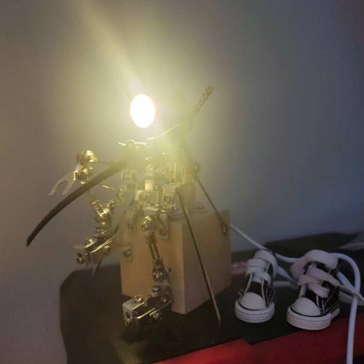 3d metal steampunk shining blade steel samurai model