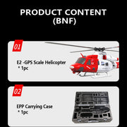 goosky e2 uh-1y 2.4g 6ch dual brushless direct drive rc rescue simulation helicopter model with lidar positioning