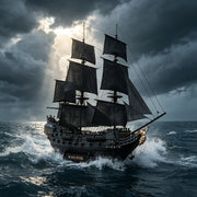 1/50 scale black pearl wooden pirate ship model kit