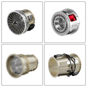 Turbofan Engine Model Kit that Works - Build Your Own Turbofan Engine - TECHING 1/10 Full Metal Electric Turbojet Engine Small Bypass Ratio Twin Rotor Aircraft Model DM135 600+Pcs - EngineDIY
