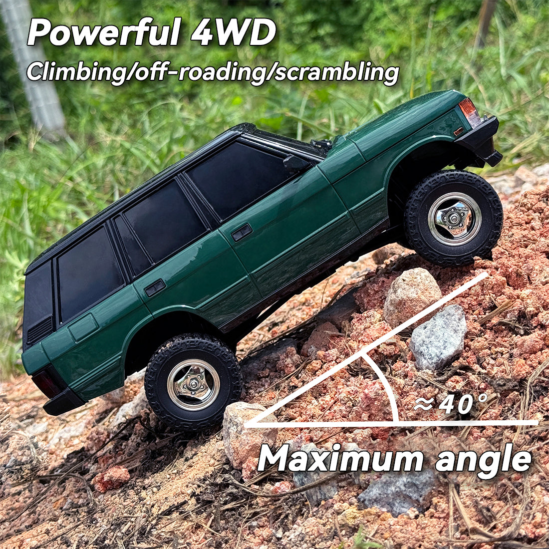 1/18 scale 2.4g 3ch 4wd off-road rc car model with flip-up headlights