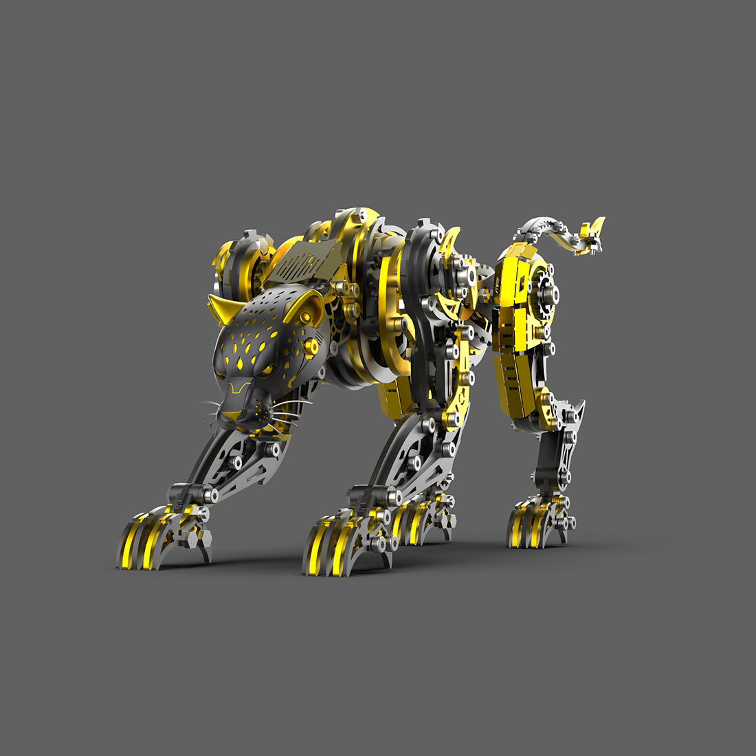 3d full-metal mechanical leopard model kit