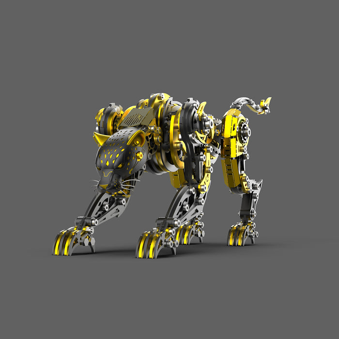 3d full-metal mechanical leopard model kit