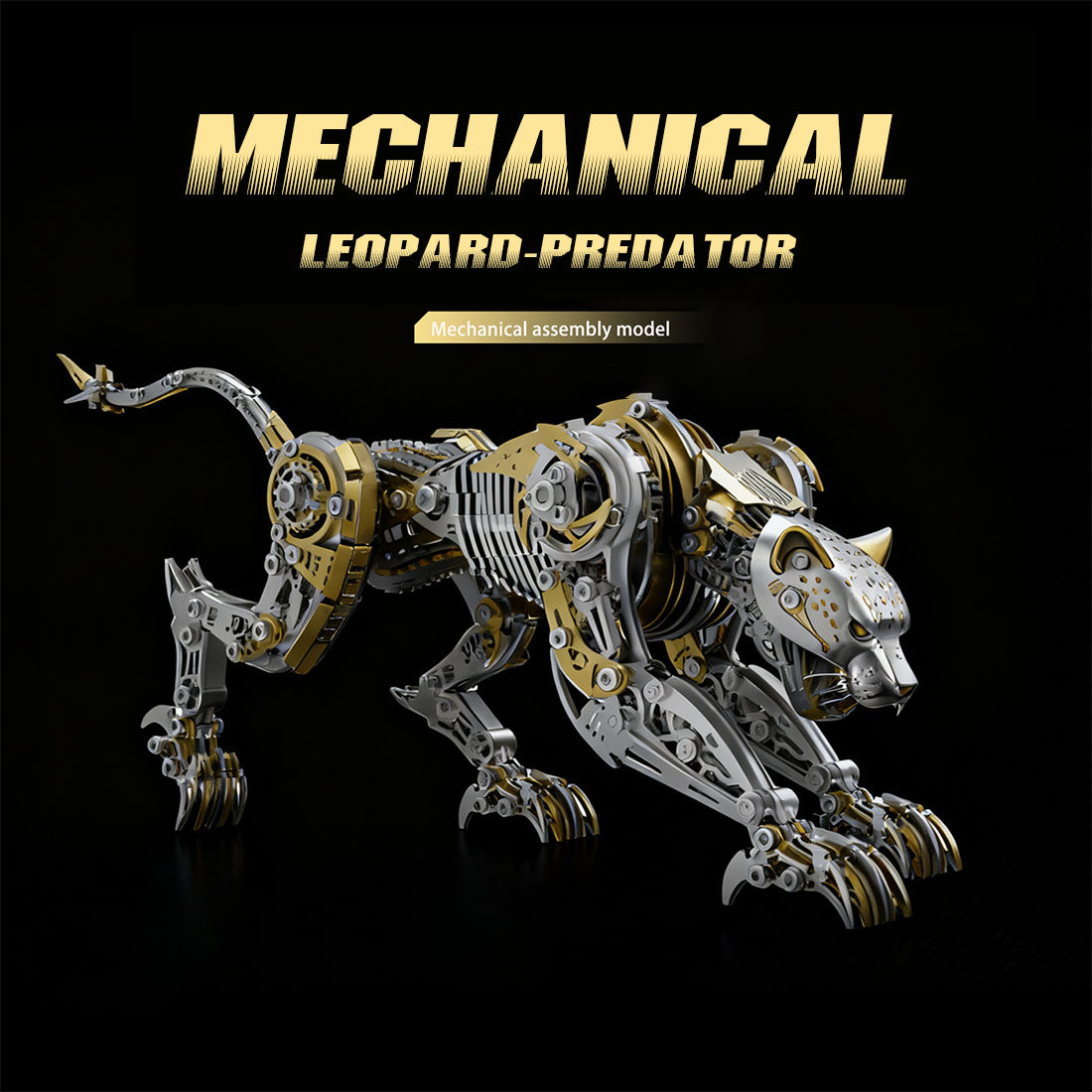 3d full-metal mechanical leopard model kit