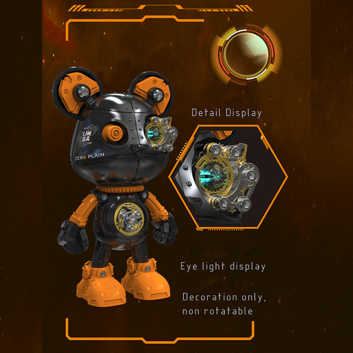 cyborg violence bear 3d metal puzzle model building kit high end desktop toy