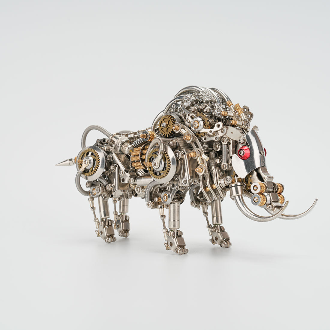 Raging Tusk 3D Metal Mechanical Boar Model Kit–DIY Steampunk Animal Assembly for Desktop Display