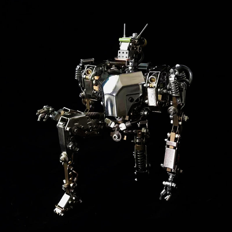 Humanoid-1 3D Metal Future Mech War Machine Model with Articulated Joints & Lights - EngineDIY