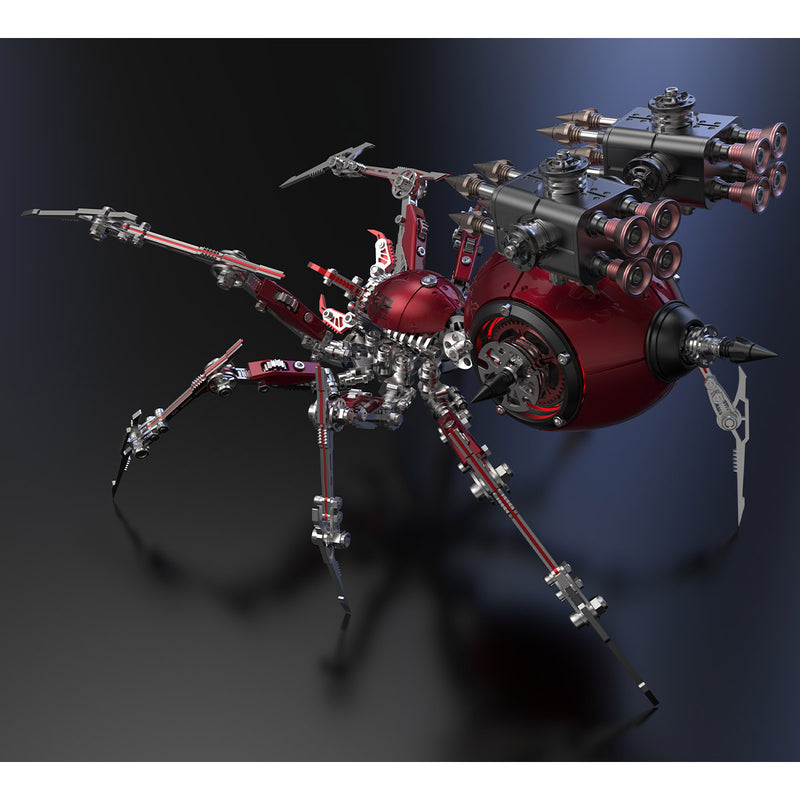 steampunk mechanical war spider 3d assembly model kit – build your own industrial arachnid artillery