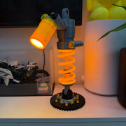 3d printed suspension damper led desk lamp, automotive mechanical table light with type-c dimming
