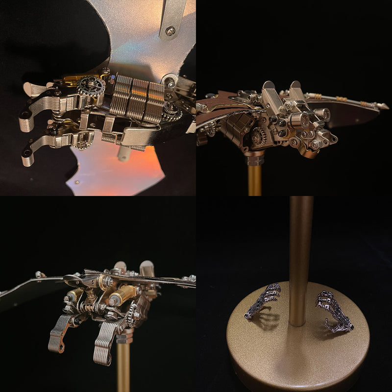 3D Bat Mechanical Steampunk Metal Assembly Animal Model Creepy Halloween Decor - EngineDIY