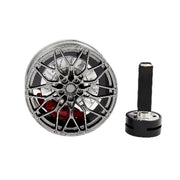 mini wheel rim car air freshener, cnc aluminum alloy magnetic vent clip diffuser, rotating auto interior decoration