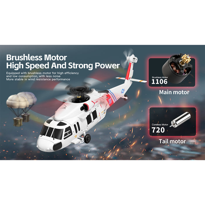 wl k270 uh-60l 2.4g 4ch 170-class 4-rotor flybarless realistic helicopter model with barometric altitude & left/right hand throttle adjustment (optical flow rtf version)