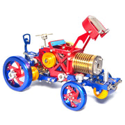 Flame Eater Vacuum Engine Stirling Wheel Tractor Model Educational Mechanical Vehicle Artwork - EngineDIY