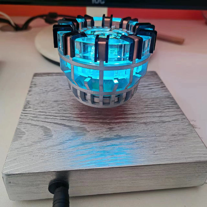 Magnetic Levitation Reactor with Light and Wooden Base Creative Sci-Tech Model - EngineDIY