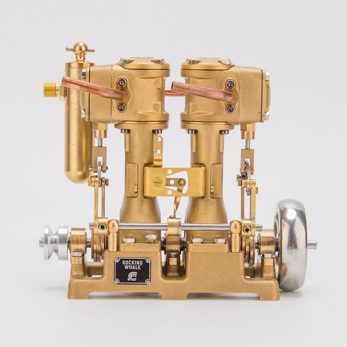 RW-L2 Retro Mini Inline Double Cylinder Steam Engine Model - EngineDIY