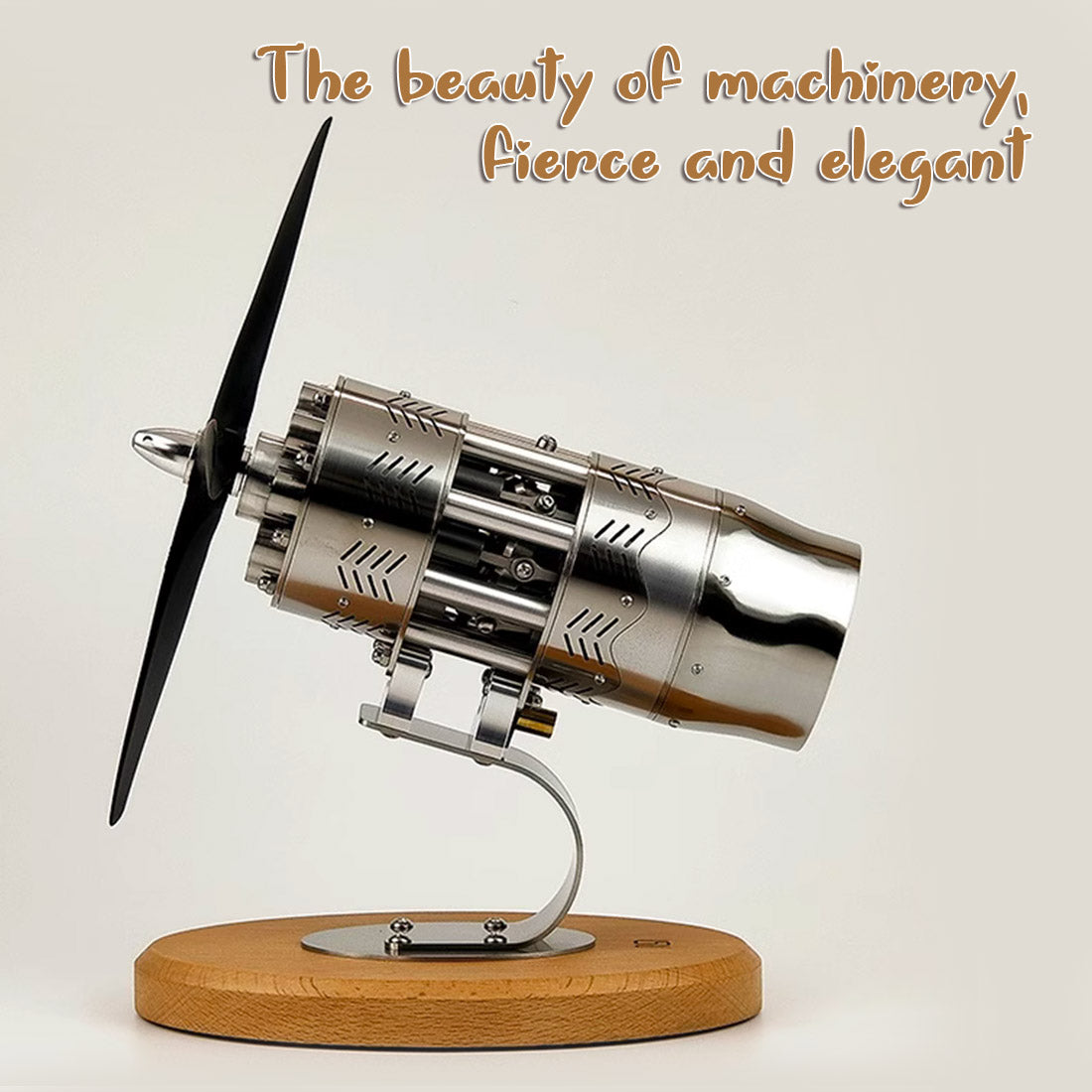 Moteur Stirling à plateau oscillant 16 cylindres, modèle réduit d'avion, moteur mécanique, illustration, jouet, cadeau