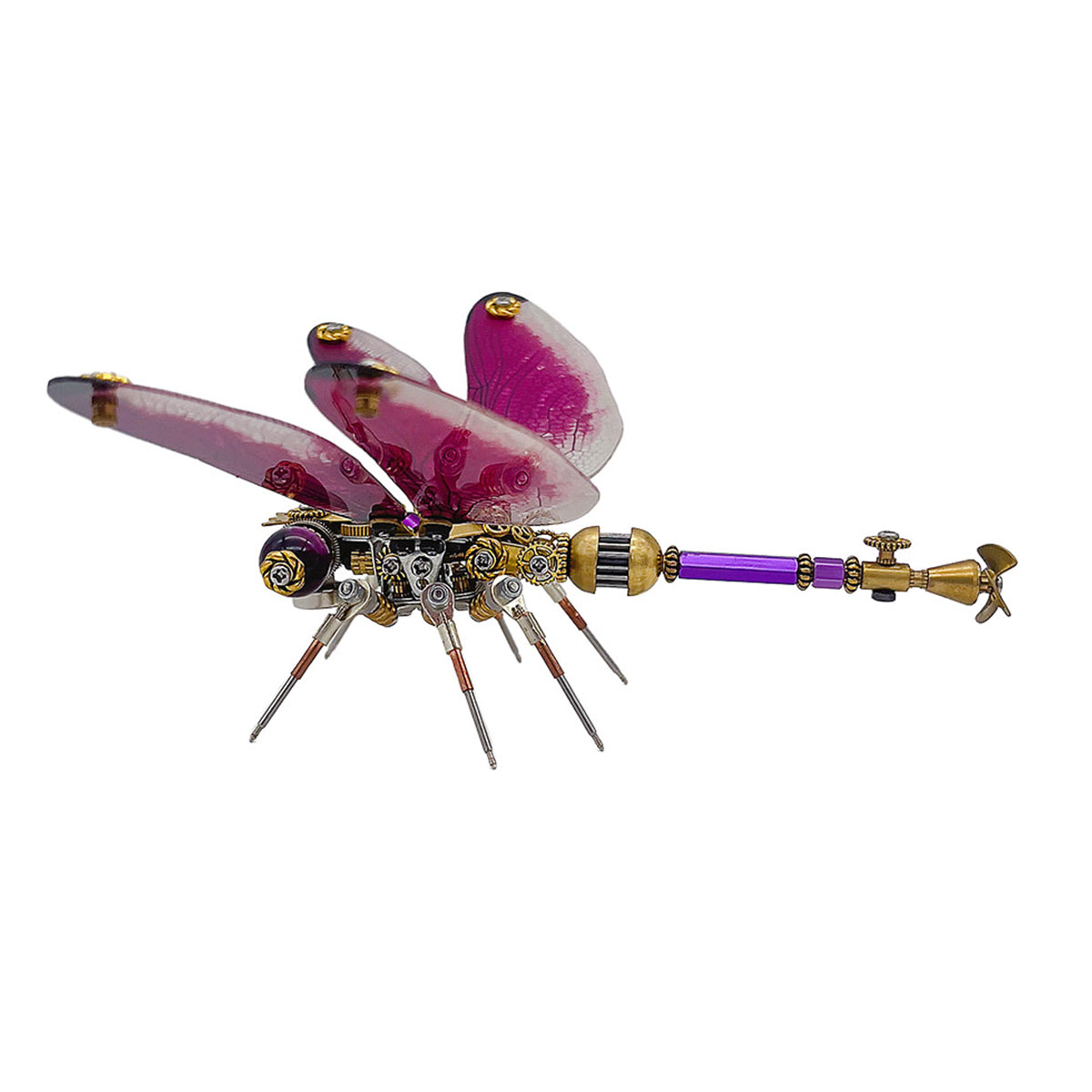 3D Metal Steampunk Insect Assembly Model Kit with Magnetic Display Base