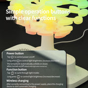 wireless fast charging spiral tree night light – creative desktop lamp, ambient bedroom decor