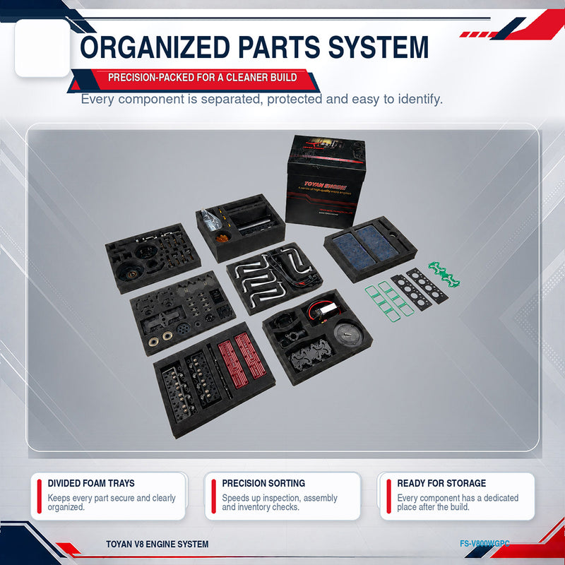 toyan fs V800WGPC v8 engine model kit that works