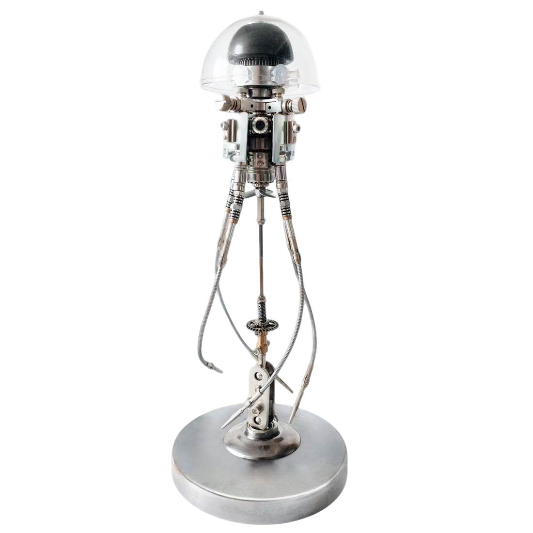 3D DIY Mechanical Jellyfish Steampunk Bionic Model with LED Lights Creative Desk Ornament