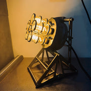 repurposed automotive ac compressor steampunk table lamp