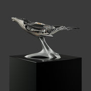 3d metal mechanical humpback whale model kit– diy marine creature assembly puzzle toy