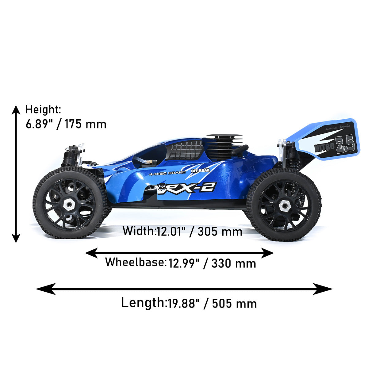 vrx rh802 1/8 scale 2.4g 4wd rc off-road car model with sh.21-level nitro engine