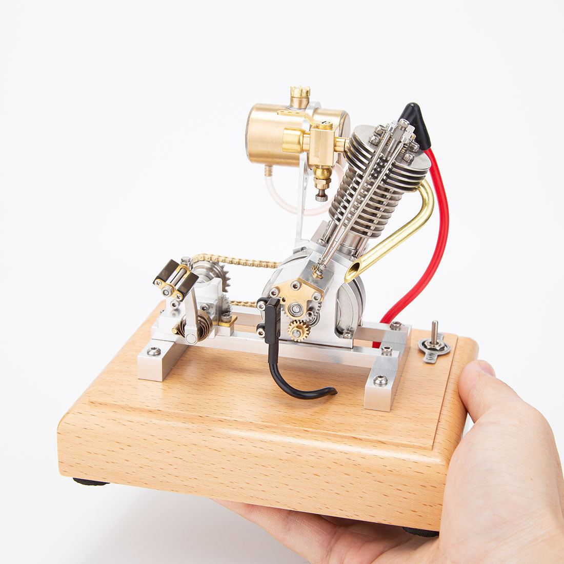 H09 Mini Hoglet Single-Cylinder Four-Stroke Gasoline Engine Model for Motorcycles with Pedal Start