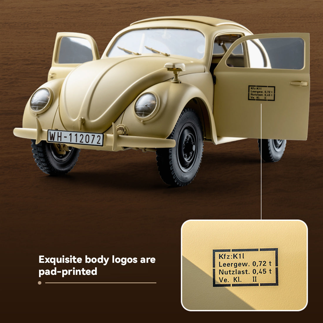 1/12 scale 2.4g 4ch rc military vehicle model with switchable 2wd/4wd, led light effects