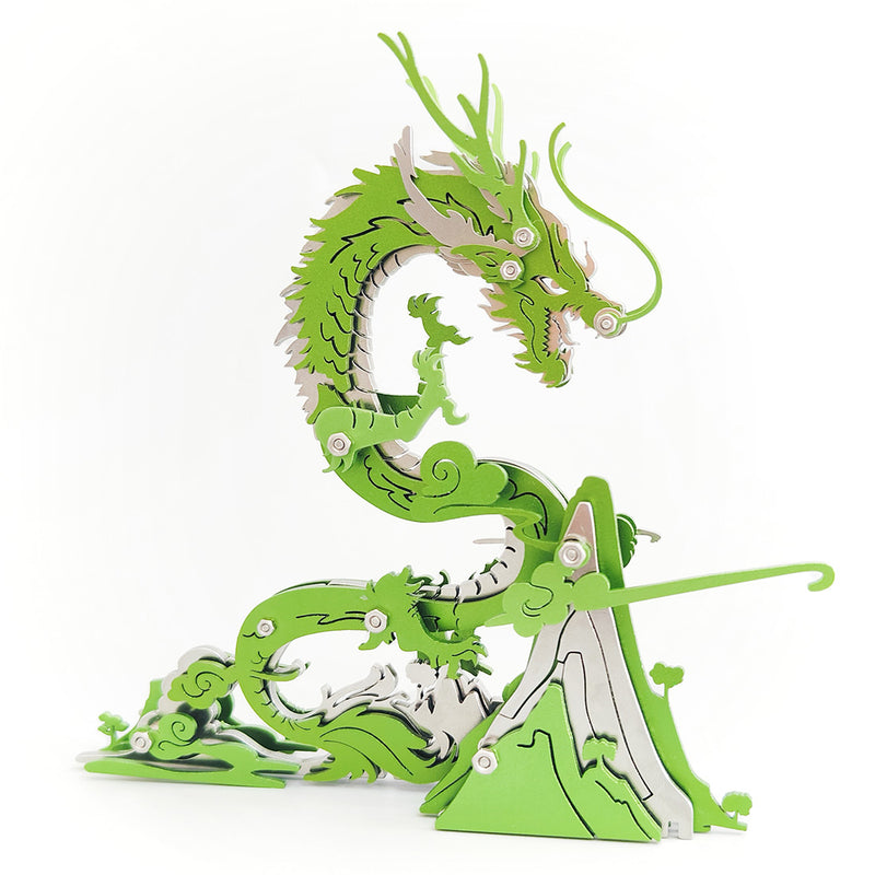 DIY Mechanical Chinese Dragon Metal Assembly Toy Creative Ornament to Build-92 Pieces - EngineDIY