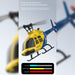 a60 bell206 90-class 2.4g 4ch single rotor flybarless mini rc helicopter model with optical flow altitude hold 1/42 scale