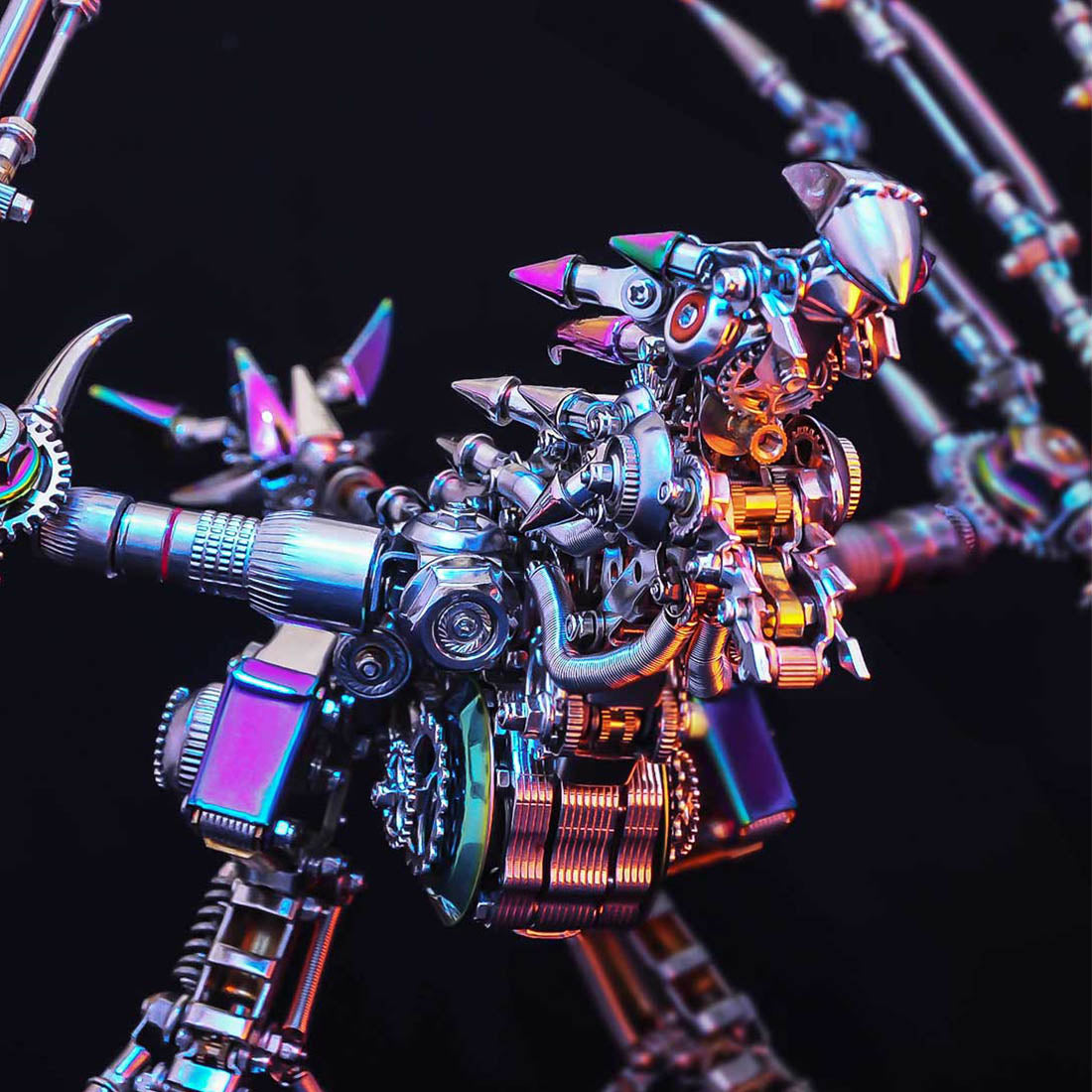 Modèle de dragon intelligent 3D en métal à assembler soi-même - 1 390 pièces