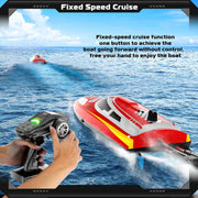 2.4ghz Remote Control Speedboat - 30km/H High-Speed Electric Racing Boat With Led Night Lights