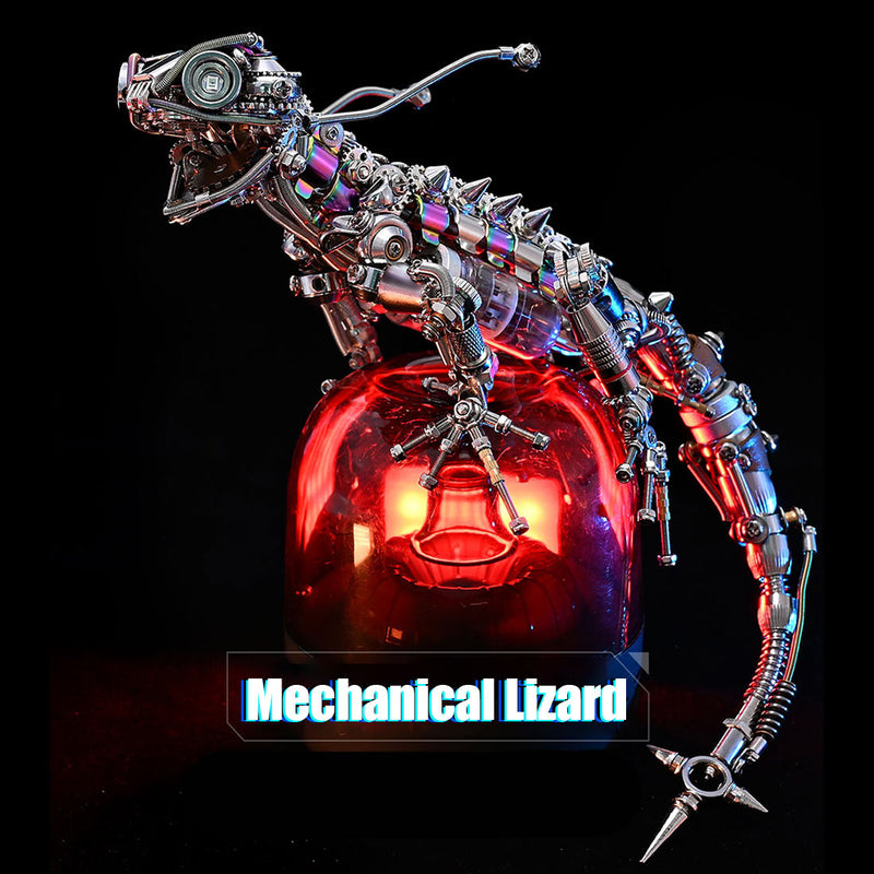 diy steampunk chameleon lizard mechanical 3d metal model kit 1000pcs difficult puzzle