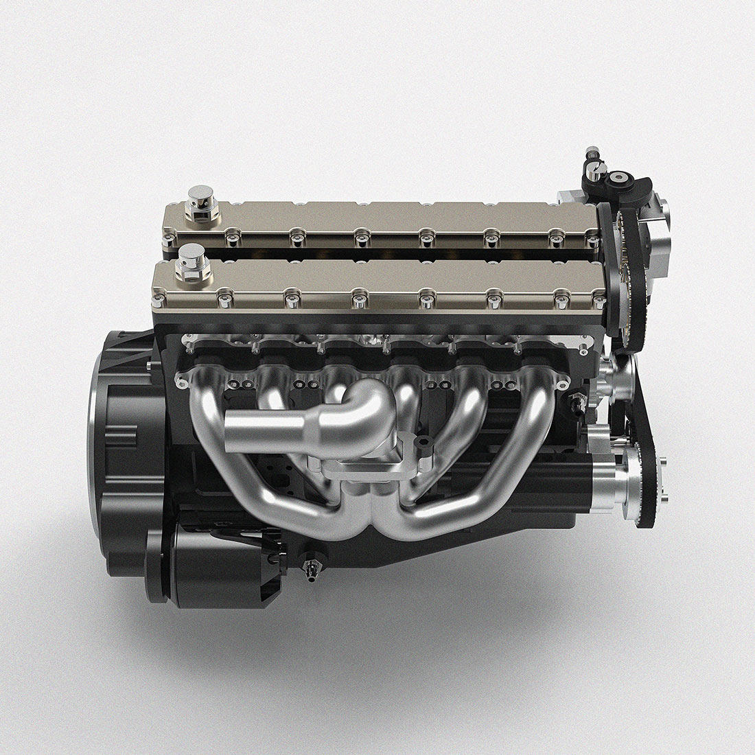 enjomor gs-L6 1/5 scale 28cc inline 6-cylinder dohc 4-stroke water-cooled gasoline ic engine model