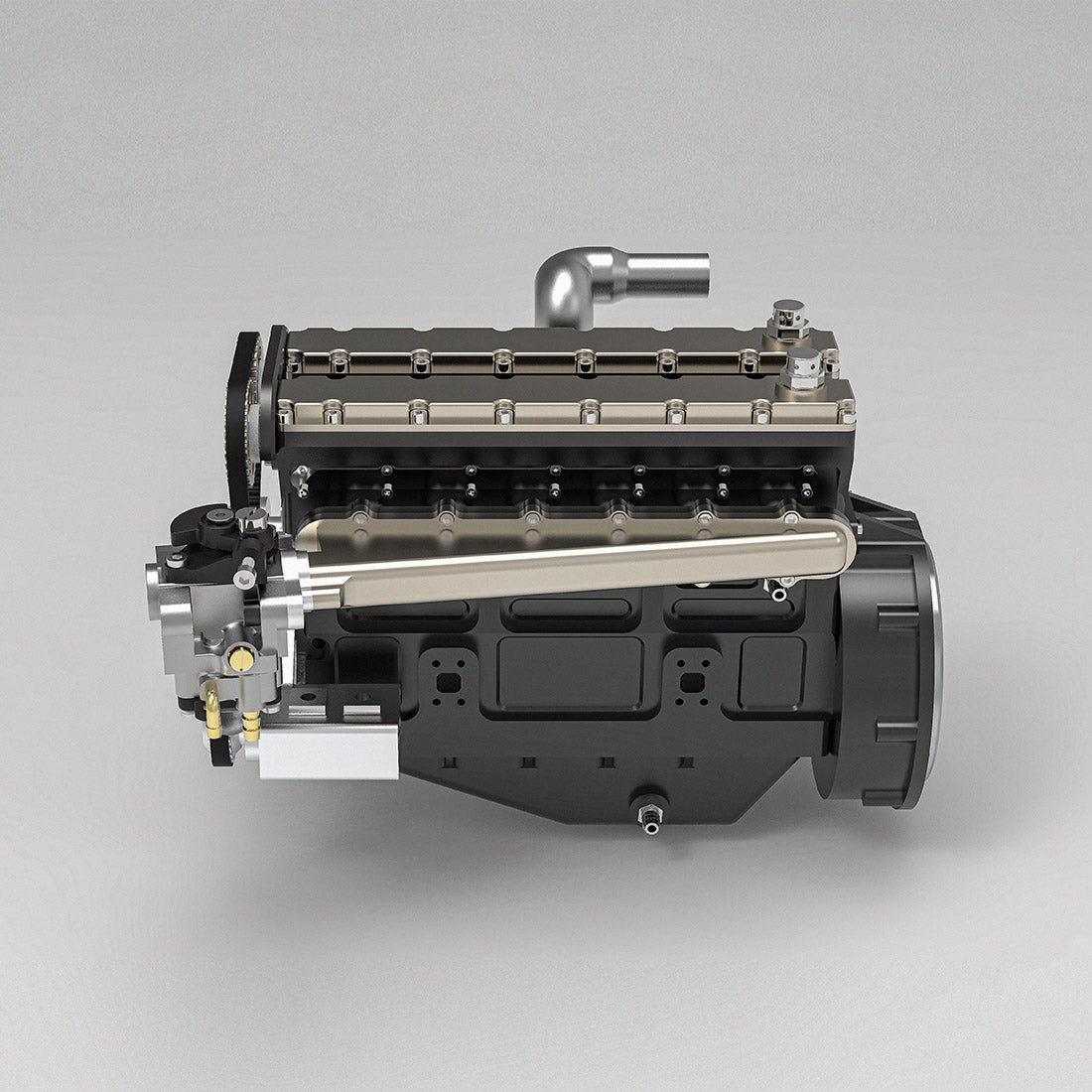 ENJOMOR GS-L6 1/5 Scale 28CC Inline 6-Cylinder DOHC 4-Stroke Water-Cooled Gasoline IC Engine Model - EngineDIY