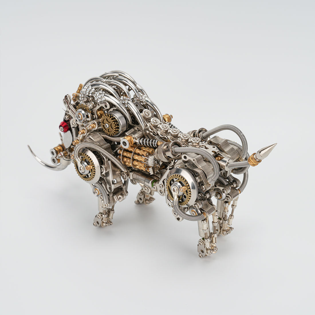 Raging Tusk 3D Metal Mechanical Boar Model Kit–DIY Steampunk Animal Assembly for Desktop Display