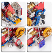Horizontal Opposed Double-Cylinder Flame-Licker Suction Fire Vacuum Stirling Engine Power Generator Model Set - EngineDIY