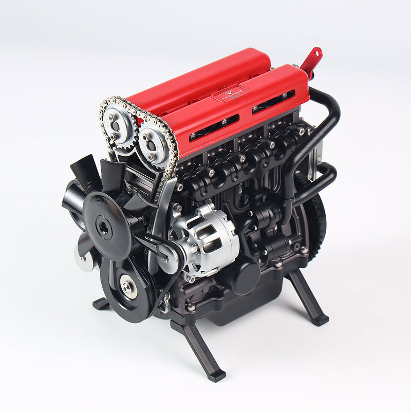 teching l4 engine model kit that works - build your own engine - full metal 4 cylinder car engine kit car engine model upgraded version