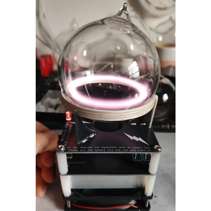 Plasma Energy Light Sphere, Magnetic Field Neon Gas Display Lamp Ring Plasma Sphere-Interactive Science Desk Toy