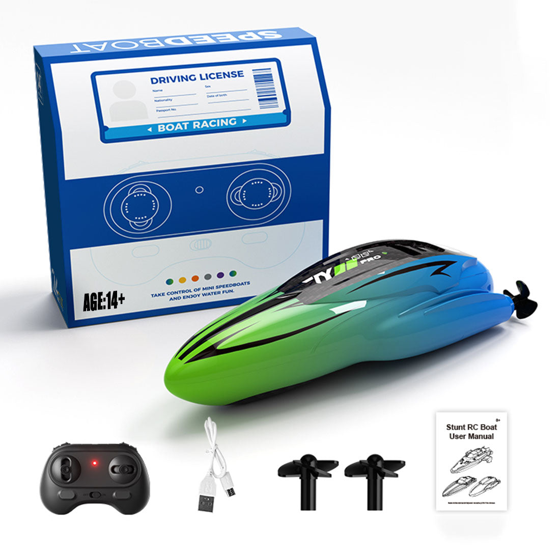 1/43 mini 2.4g dual motor rc speed boat dual speed modes model