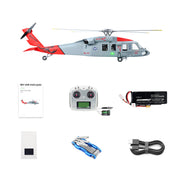 FLYWING MH-60T 2.4G 6CH 470-Class Quick-Release 4-Rotor Scale RC Military Helicopter Model with ACE Flight Controller, GPS Positioning & Left/Right-Hand Control - EngineDIY