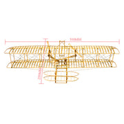 wooden 1/24 scale wright-flyer i model kit, open-frame biplane aircraft assembly kit, precision-cut wood diy model for aviation collectors & desktop display