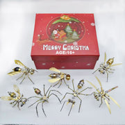 3D Metal Puzzle DIY Mini Steampunk Small Insects Metal Assembly Model Kits Christmas Set - EngineDIY